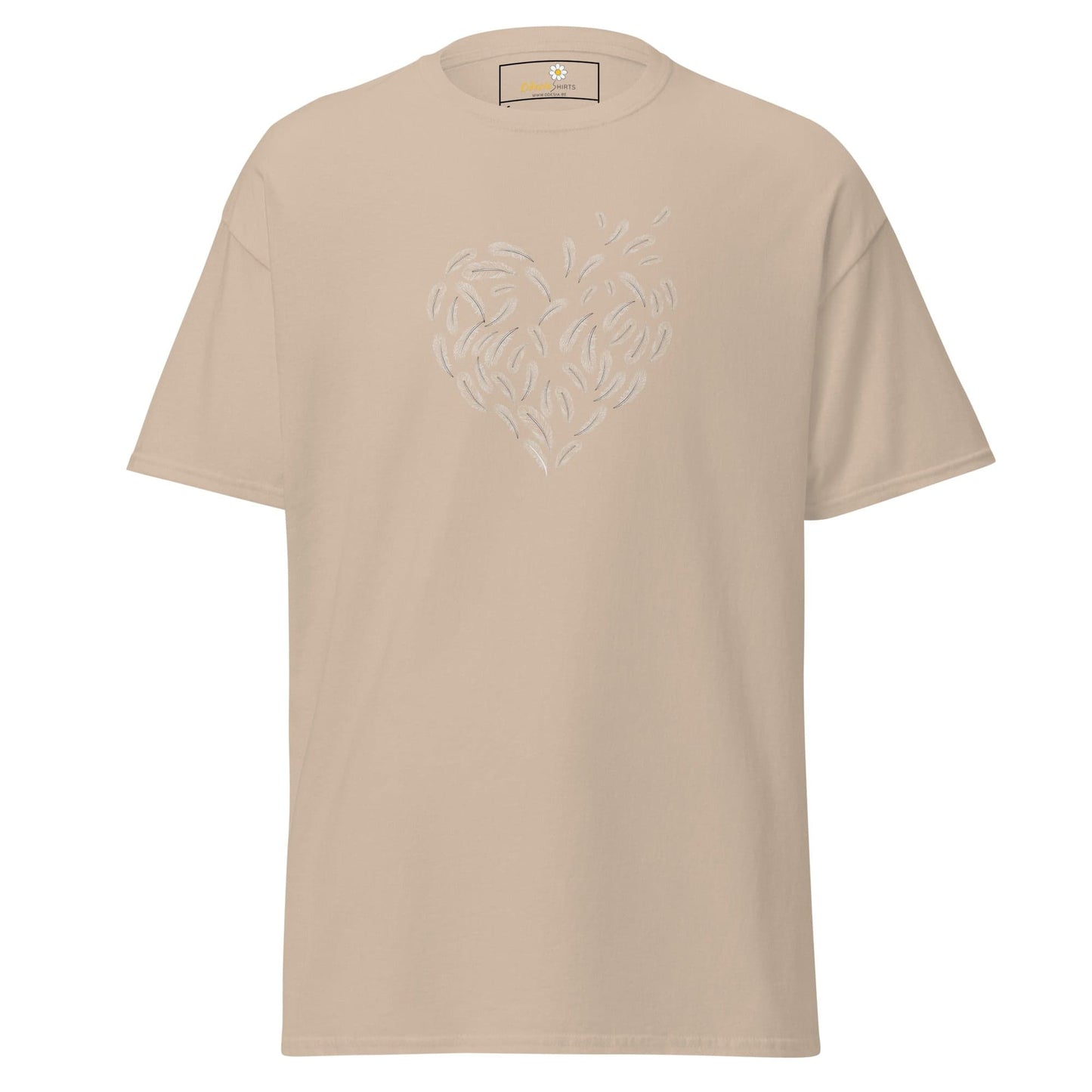 Unisex classic tee - POSITIVE FEATHER HEART - REGULAR - Sand / S