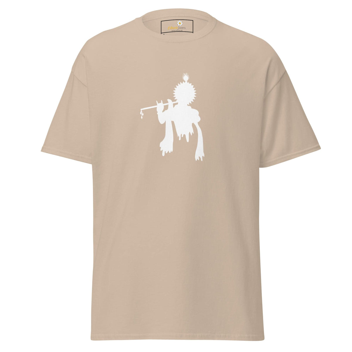 Unisex classic tee - SPIRITUAL KRISHNA’S FLUTE HEAD - REGULAR - Sand / S