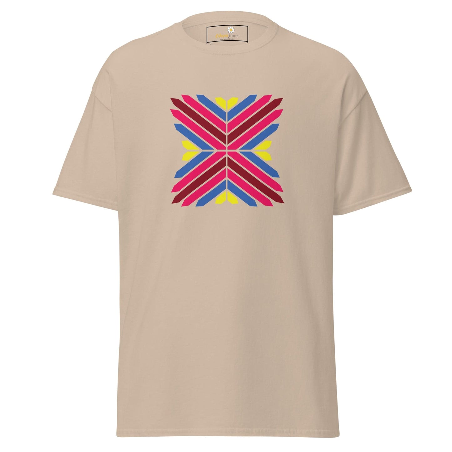 Unisex classic tee - ABSTRACT TRIANGLES - REGULAR - Sand / S