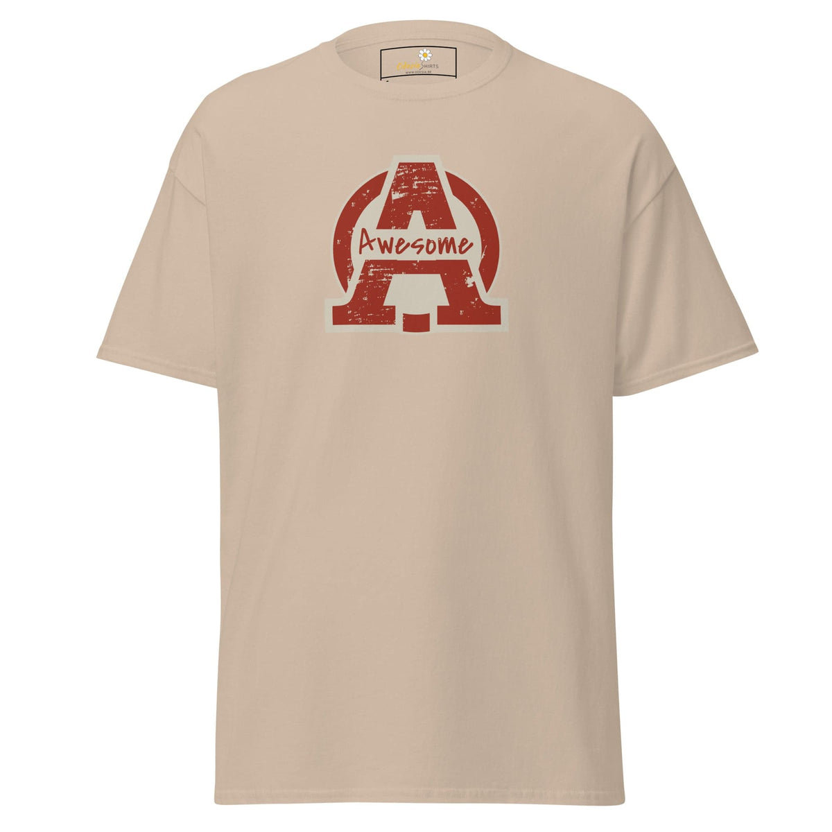 Unisex classic t-shirt - TEXT AWESOME - REGULAR - Sand / S