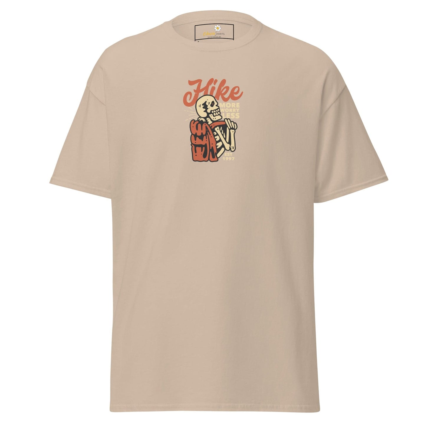 Unisex classic tee - SKULL SPORT HIKE MORE - REGULAR - Sand / S
