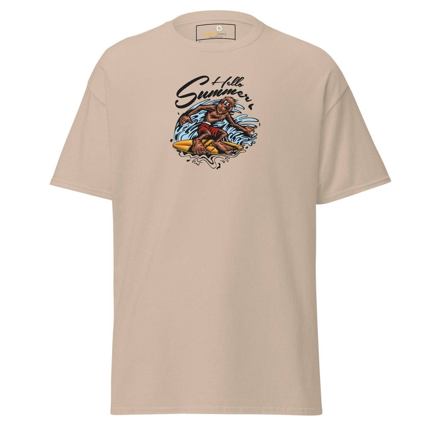 Unisex classic t-shirt - FANTASY SURFING MONKEY - REGULAR - Sand / S