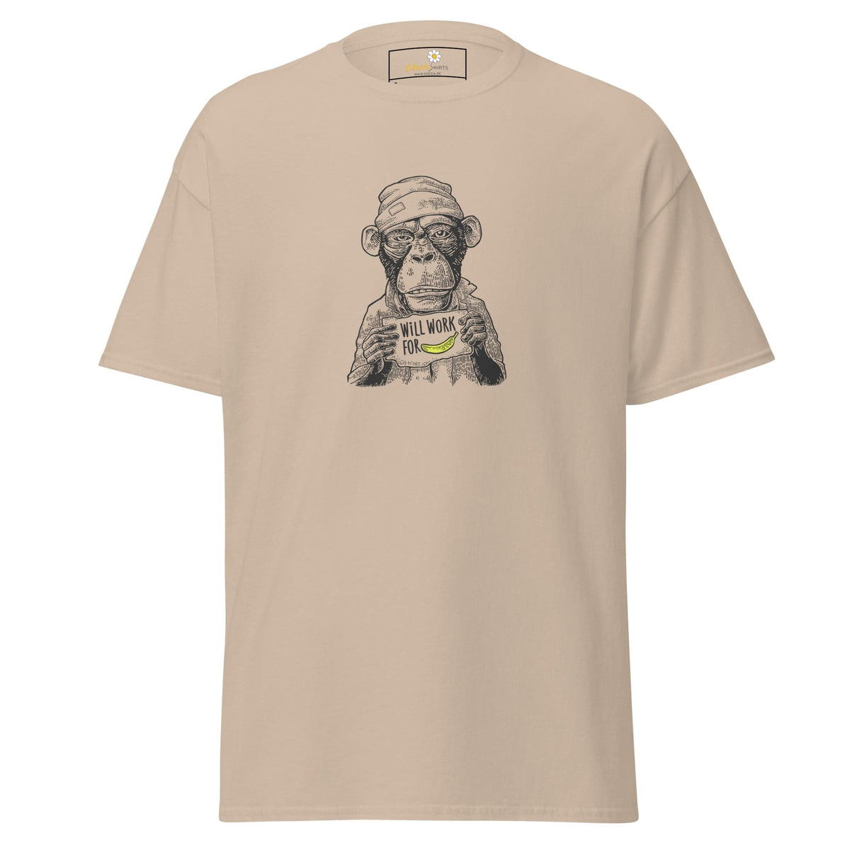 Unisex classic tee - WILD LIFE FUN WORK FOR BANANA - REGULAR - Sand / S