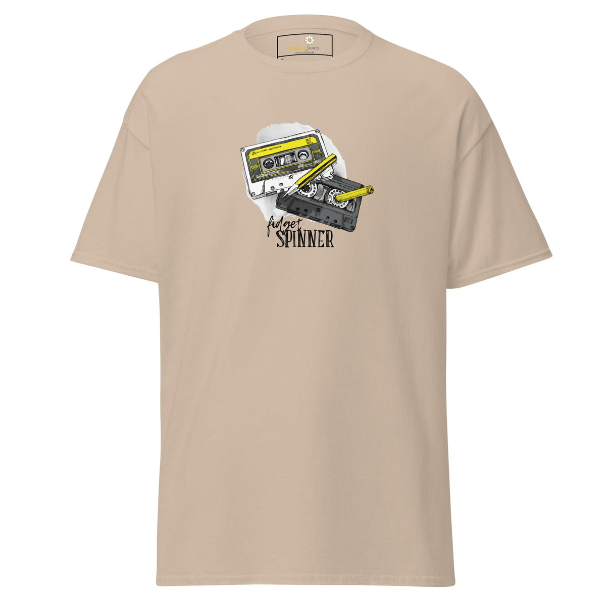 Unisex classic t-shirt - MUSIC TAPE SPINNER - REGULAR - Sand / S