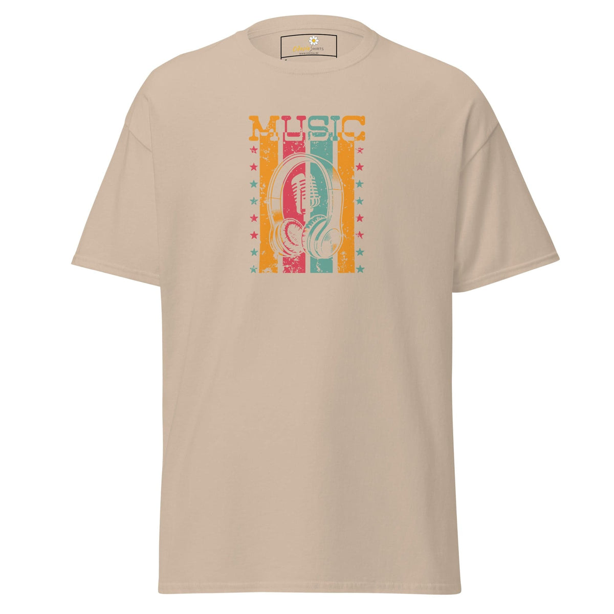Unisex classic tee - MUSIC MICROPHONE - REGULAR - Sand / S
