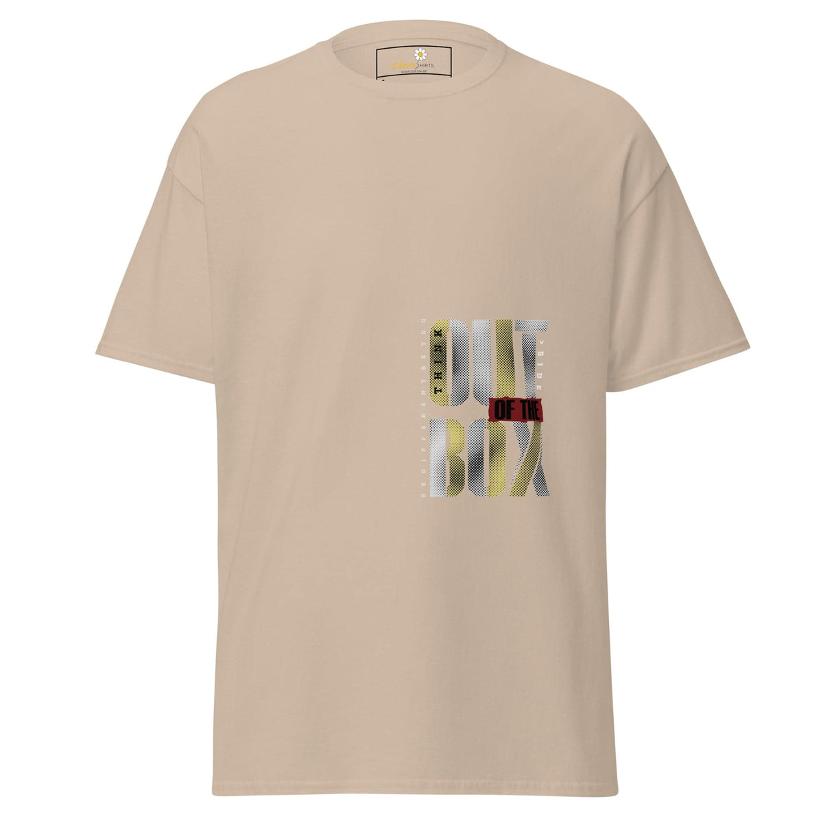 Unisex classic t-shirt - TEXT OUT OTHE BOX - REGULAR - Sand / S