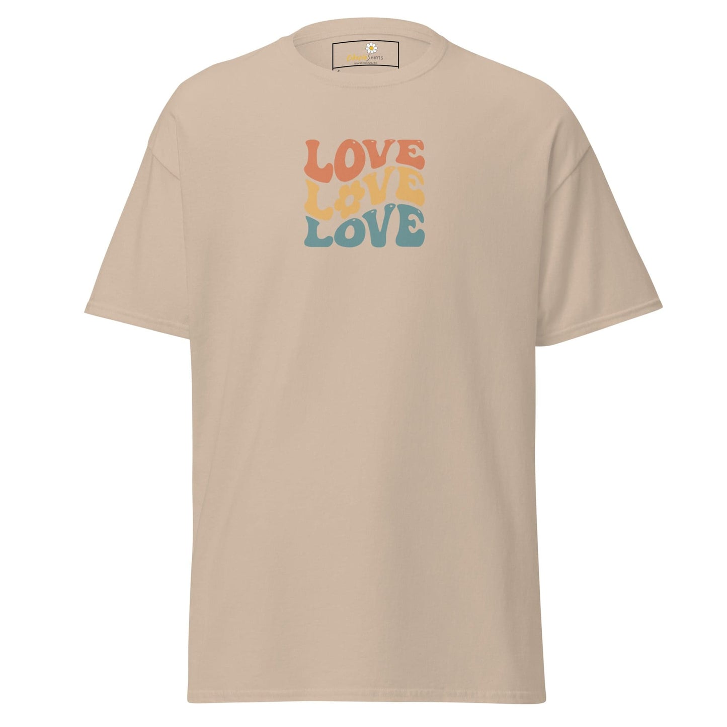 Unisex classic tee - TEXT POSITIVE LOVE LOVE LOVE - REGULAR - Sand / S