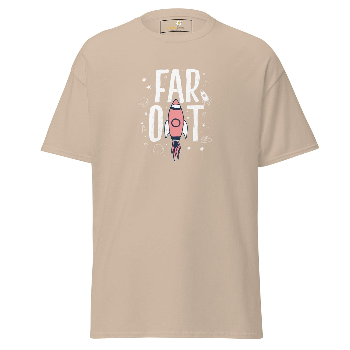 Unisex classic t-shirt - SPACE FAR OUT - REGULAR - Sand / S
