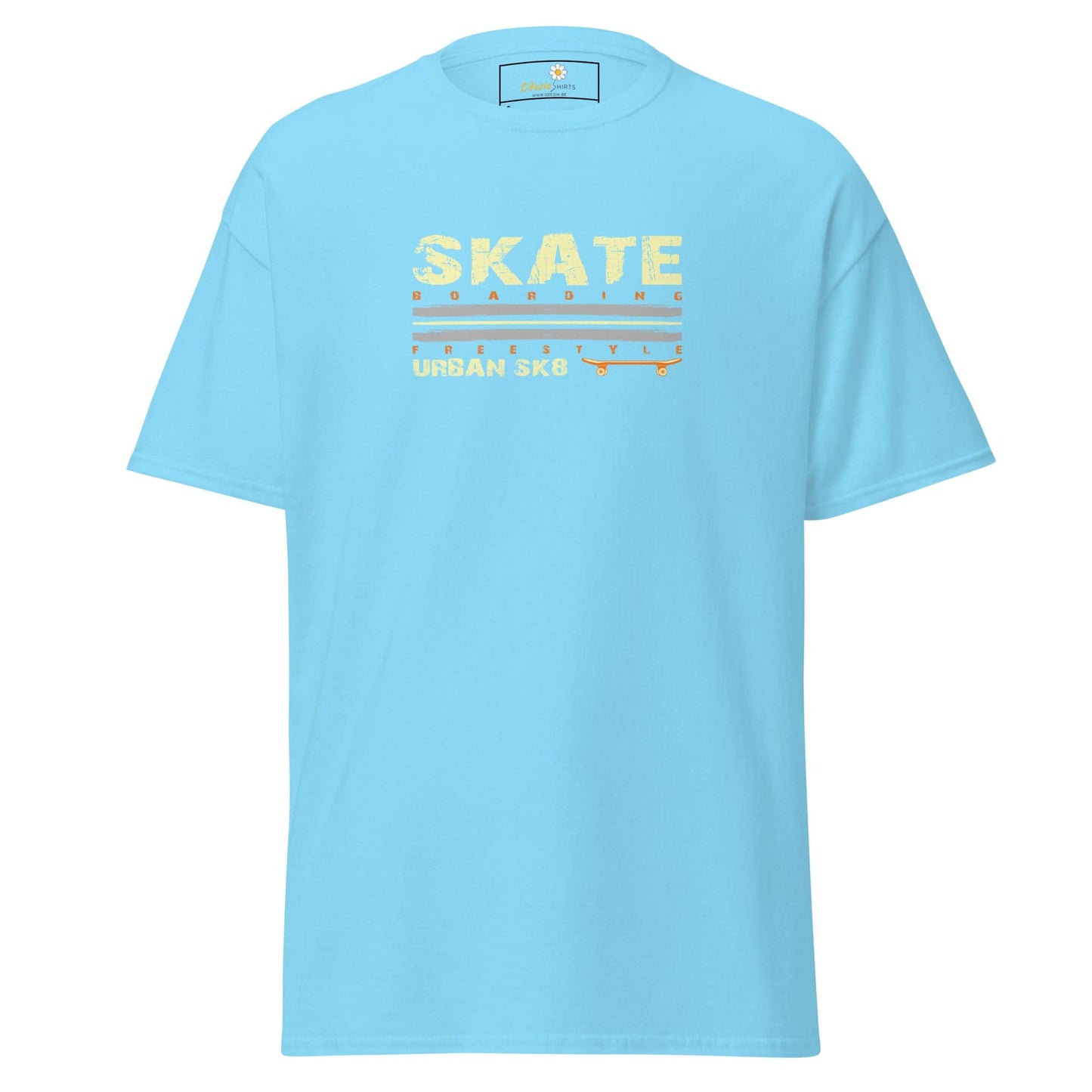 Unisex classic t-shirt - SPORT SKATEBOARDING - REGULAR - Sky / S