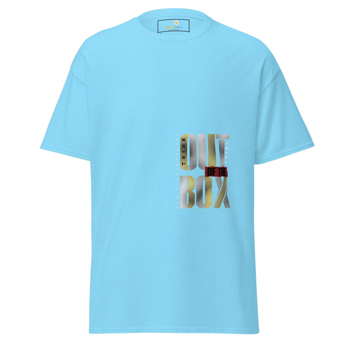 Unisex classic t-shirt - TEXT OUT OTHE BOX - REGULAR - Sky / S