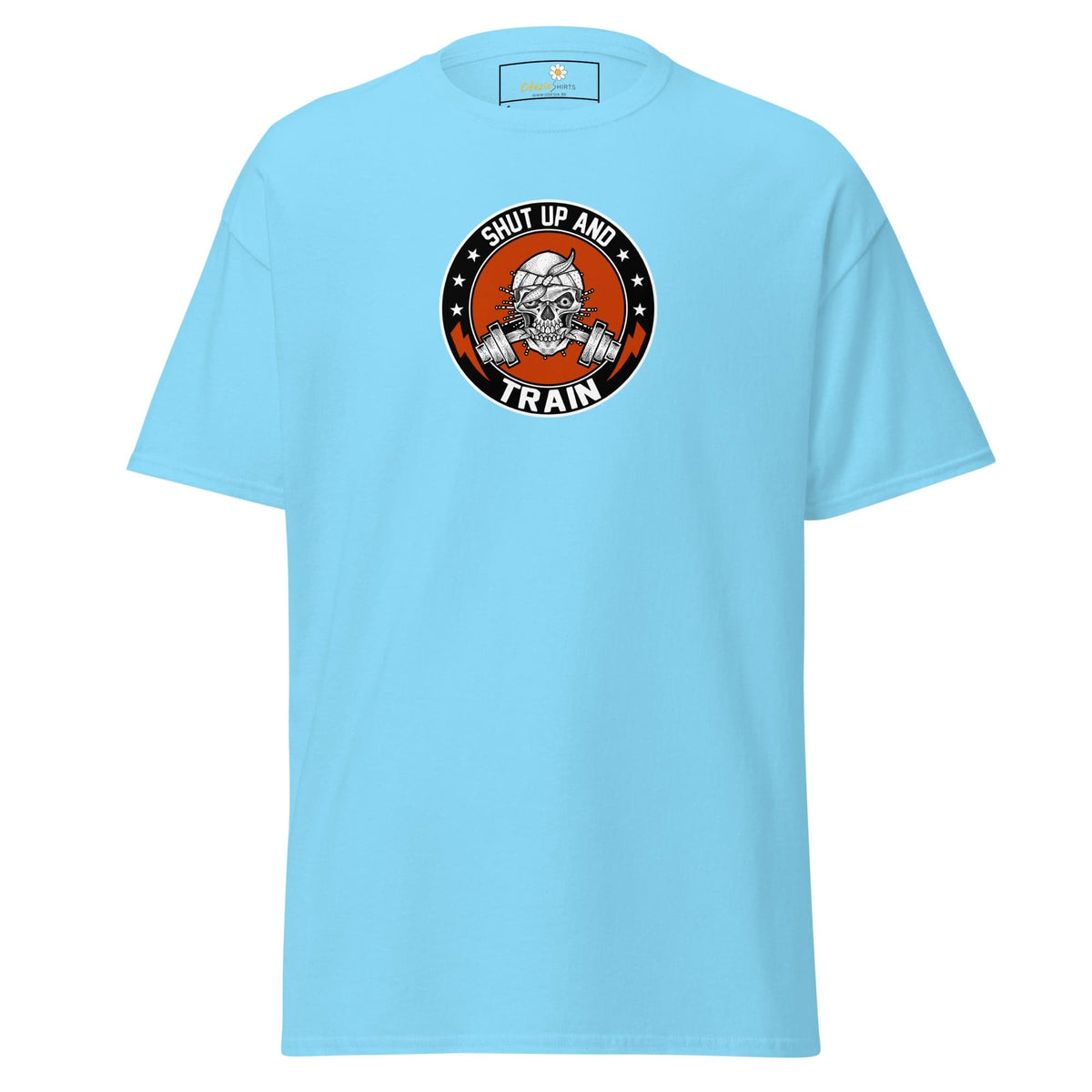 Unisex classic tee - SPORT SHUT UP AND TRAIN - REGULAR - Sky / S