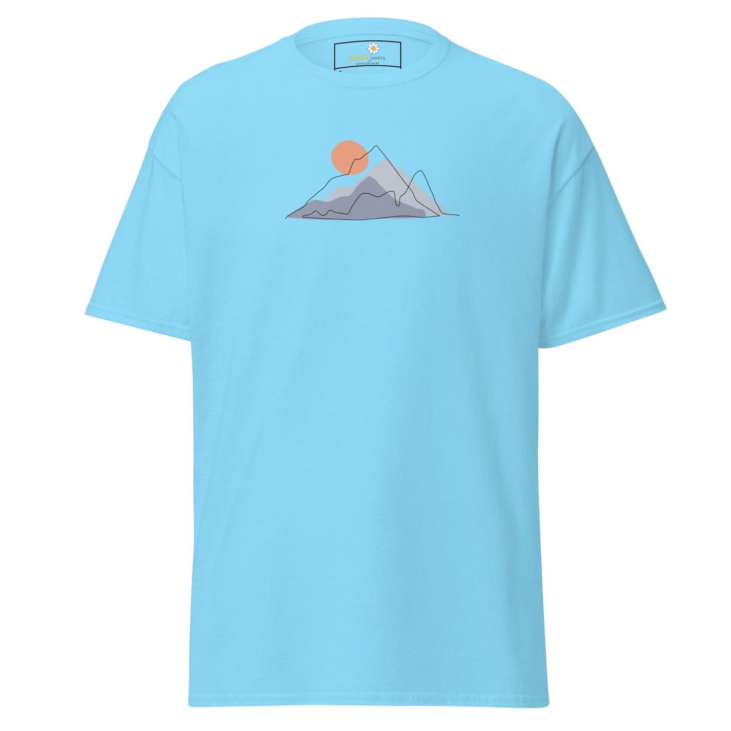 Unisex classic tee - NATURE MOUNTAIN SUN - REGULAR - Sky / S