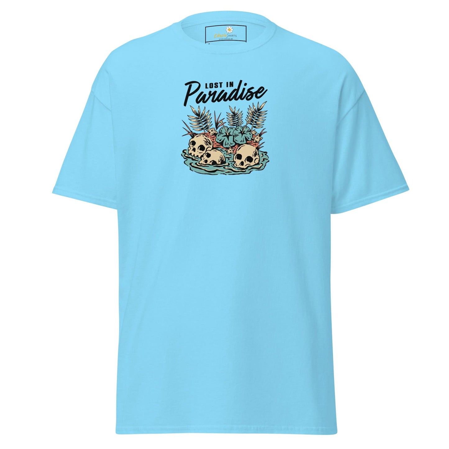 Unisex classic tee - SKULL LOST IN PARADISE - REGULAR - Sky / S