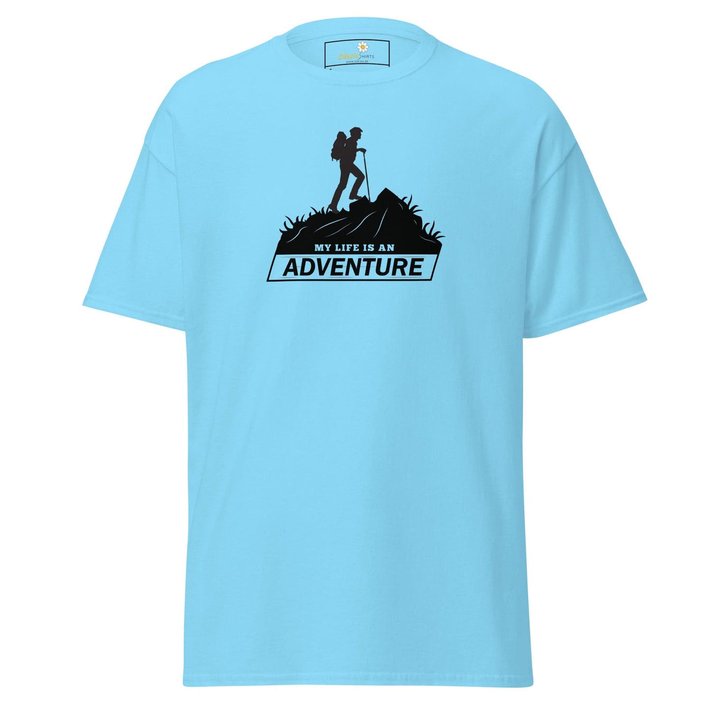 Unisex classic t-shirt - ADVENTURE MOUNTAIN - REGULAR - Sky / S