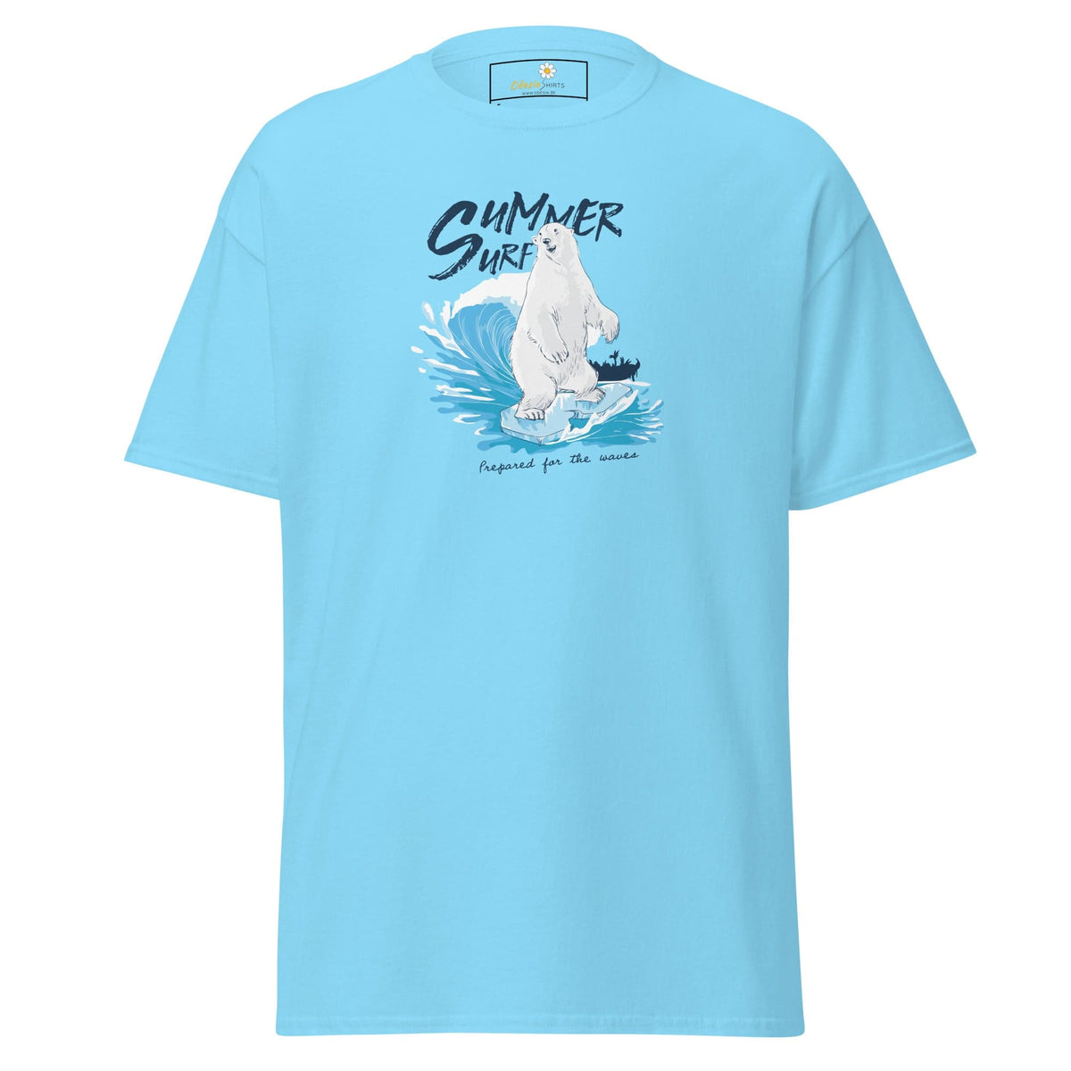 Unisex classic t-shirt - WILD LIFE SUMMER BEAR - REGULAR - Sky / S