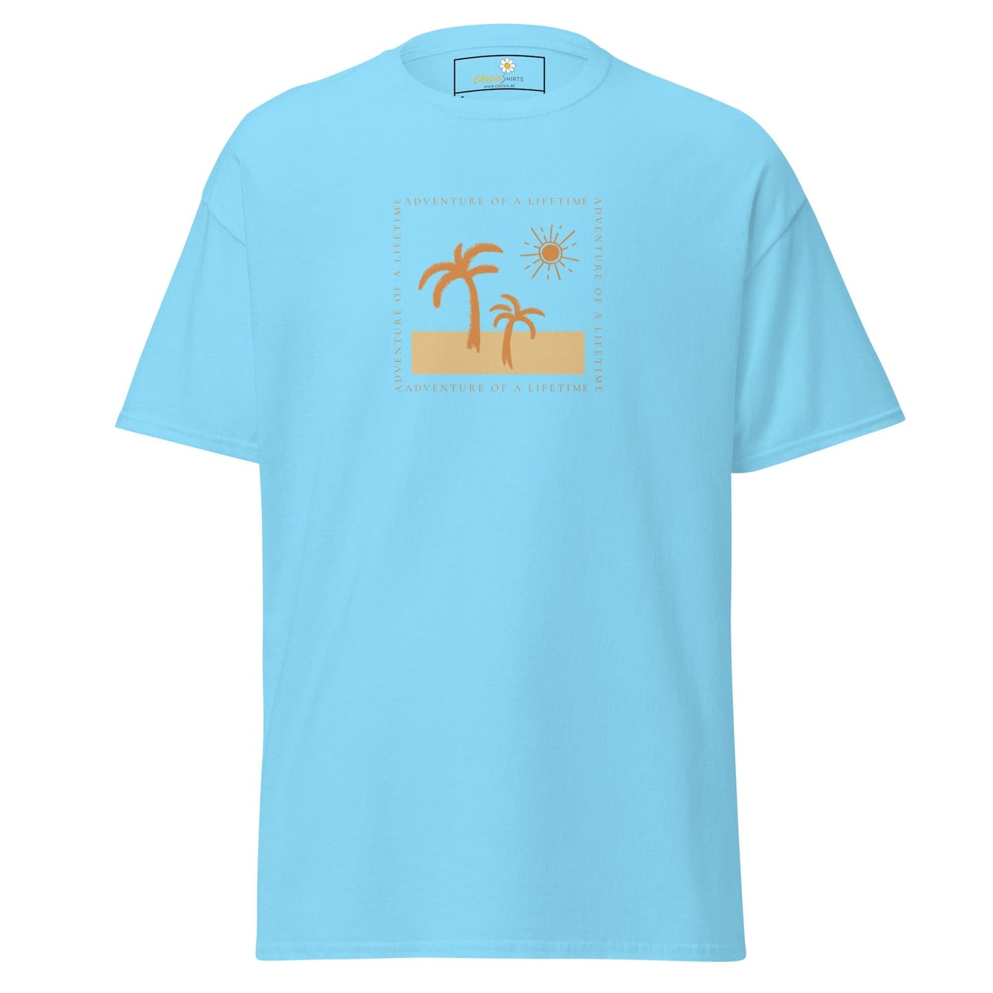 Unisex classic t-shirt - SUMMER PARADISE TREE SUN - REGULAR - Sky / S