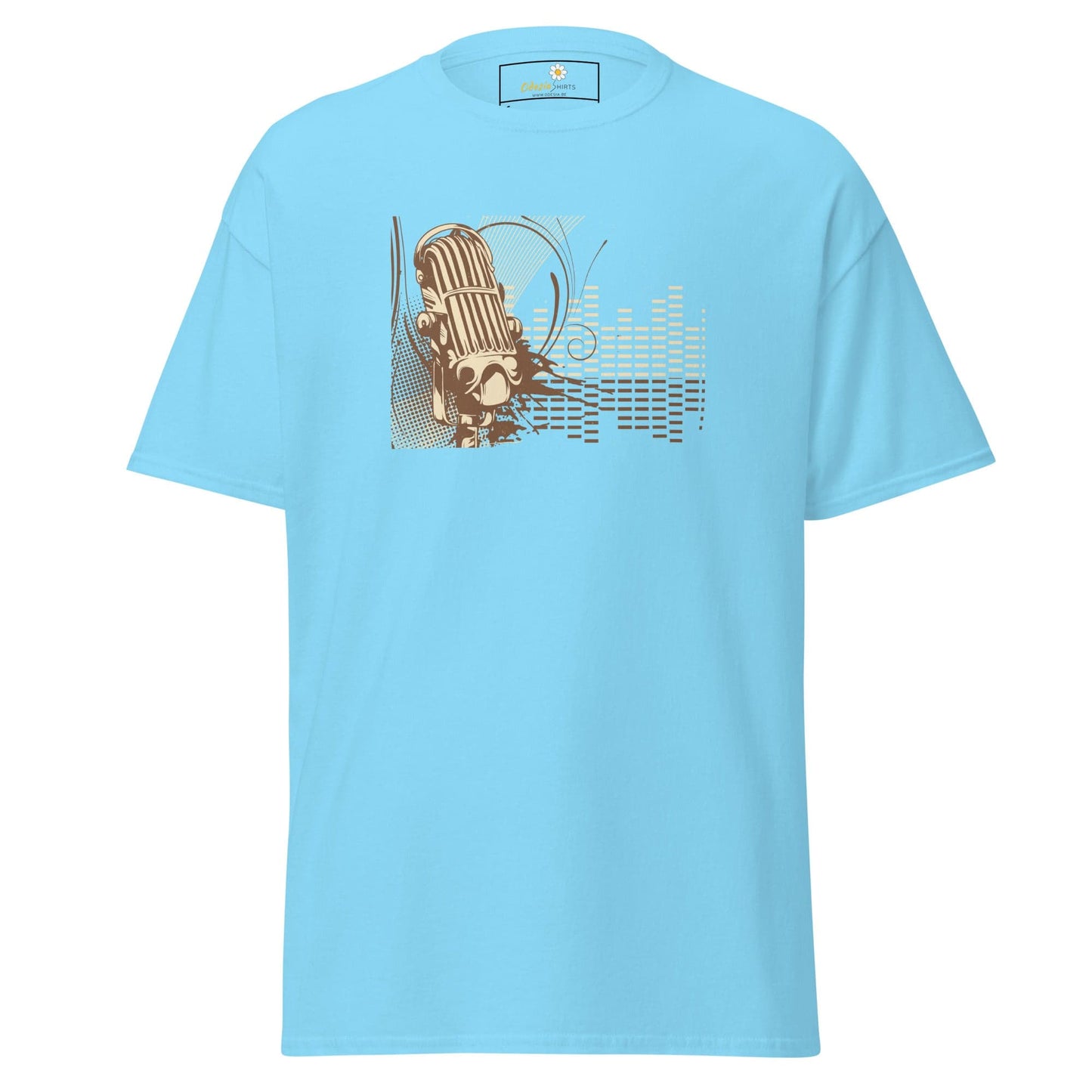 Unisex classic tee - MUSIC MICROPHONE - REGULAR - Sky / S