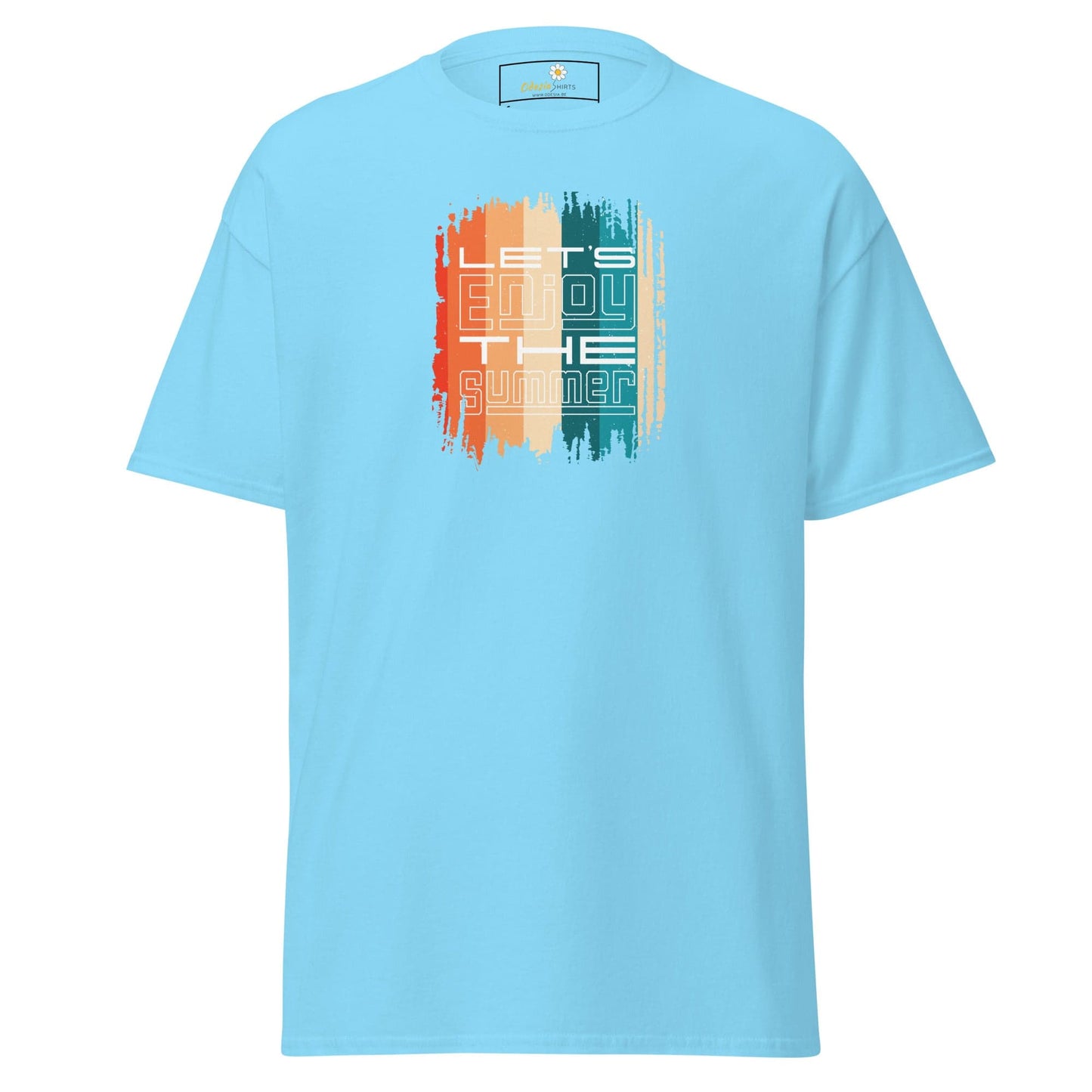 Unisex classic t-shirt - SUMMER LETS ENJOY - REGULAR - Sky / S