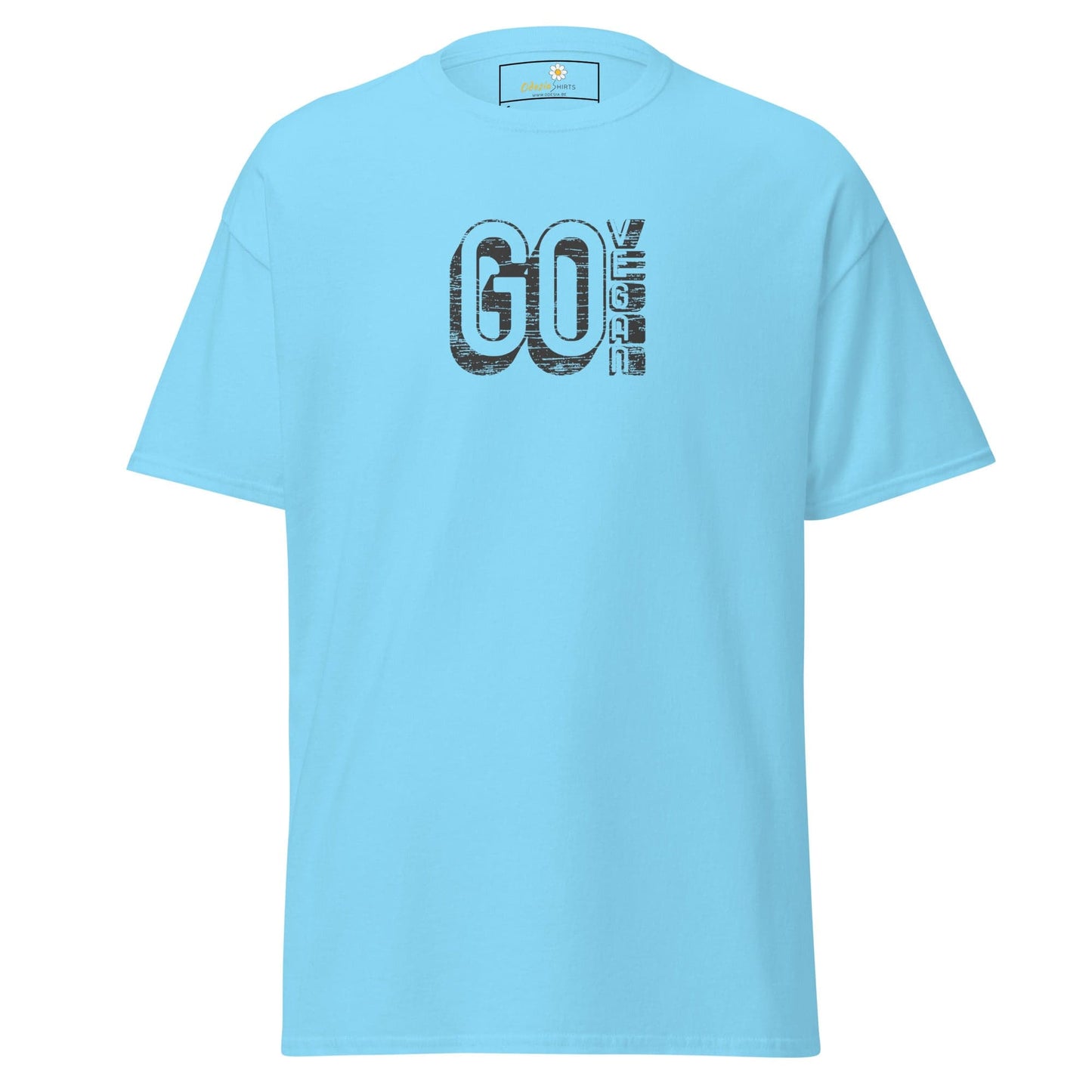Unisex classic tee - GREEN GO VEGAN - REGULAR - Sky / S