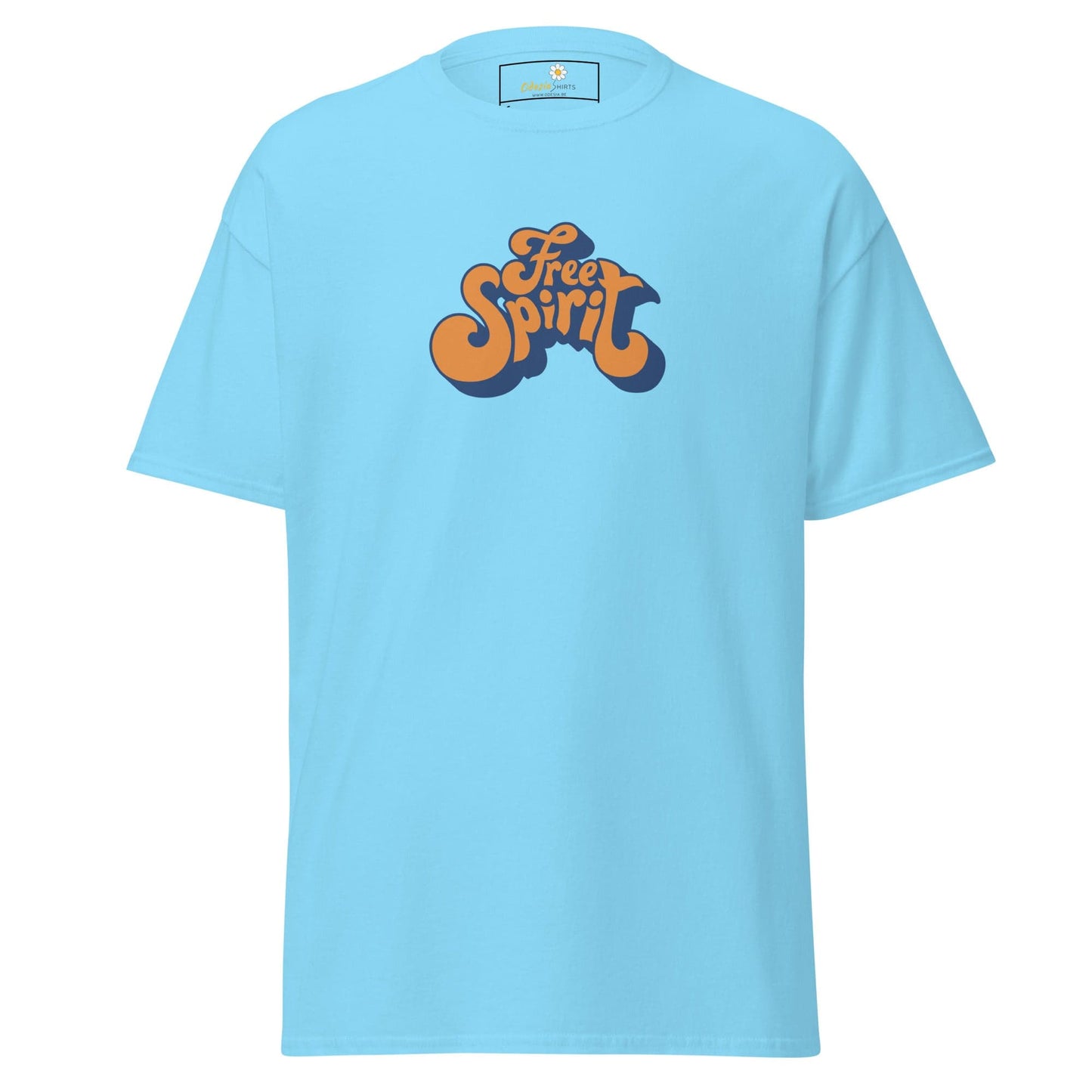 Unisex classic tee - TEXT MISC FREE SPIRIT - REGULAR - Sky / S
