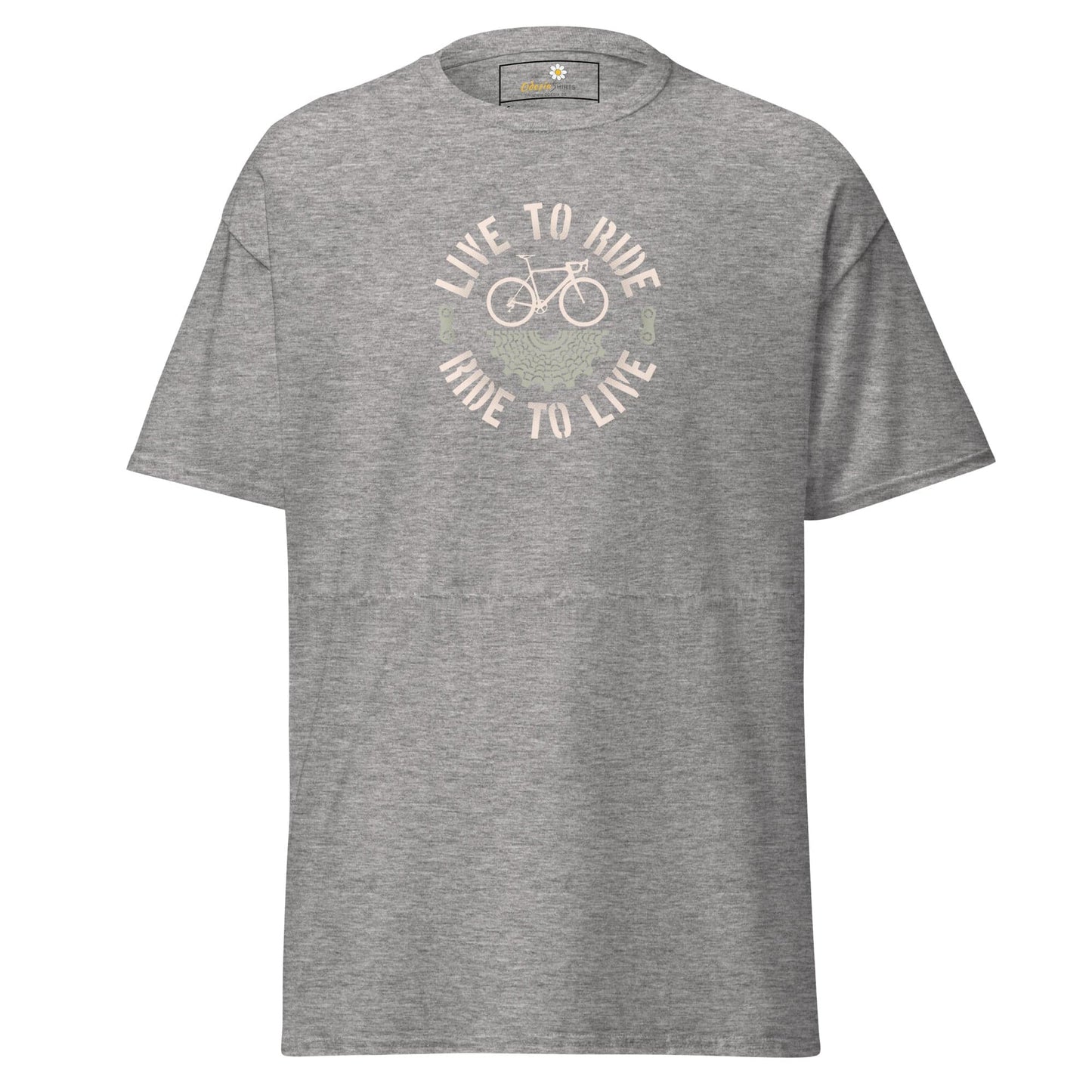 Unisex classic t-shirt - SPORT BICYCLE RIDE TO LIVE - REGULAR - Sport Grey / S