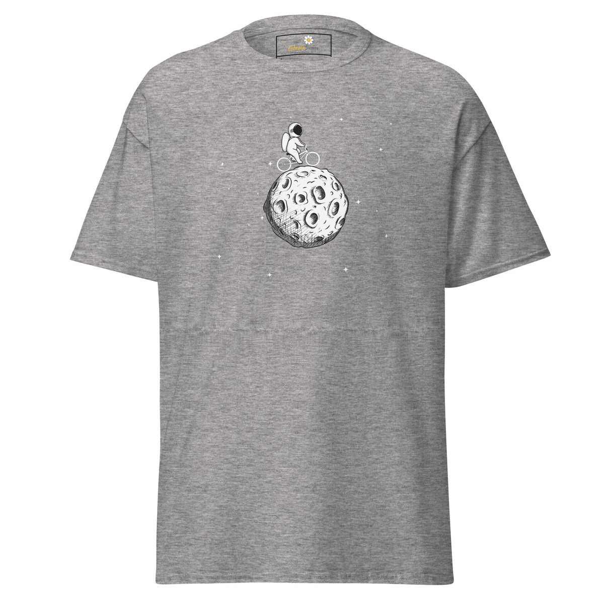 Unisex classic t-shirt - ASTRONAUT RIDING BIKE MOON - REGULAR - Sport Grey / S