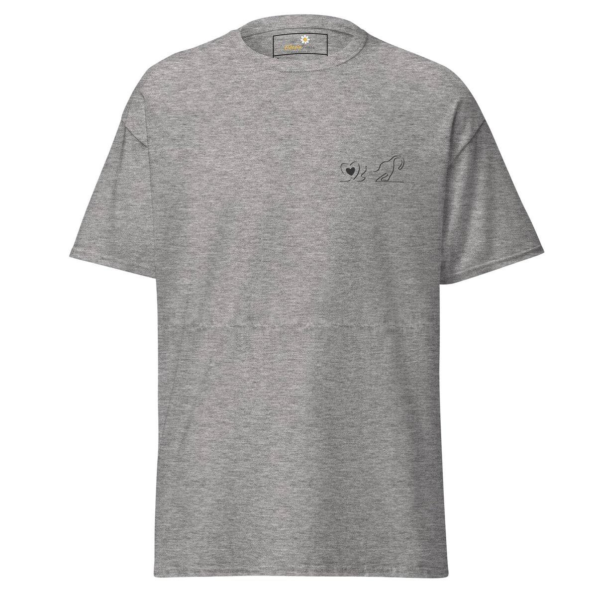Unisex classic tee - ANIMALS LOVE CAT POCKET - REGULAR - Sport Grey / S