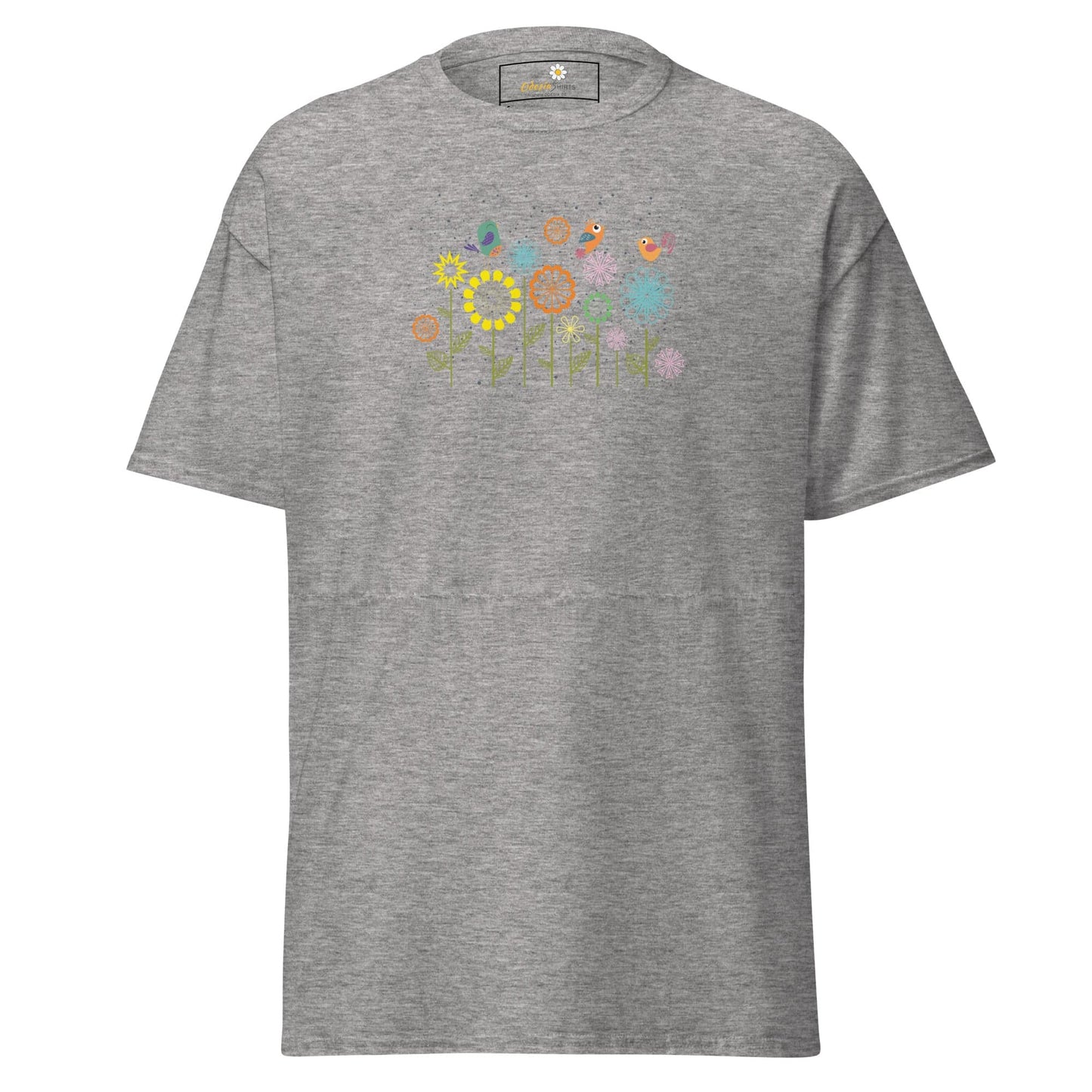 Unisex classic tee - ANIMALS BIRDS ON FLOWERS - REGULAR - Sport Grey / S