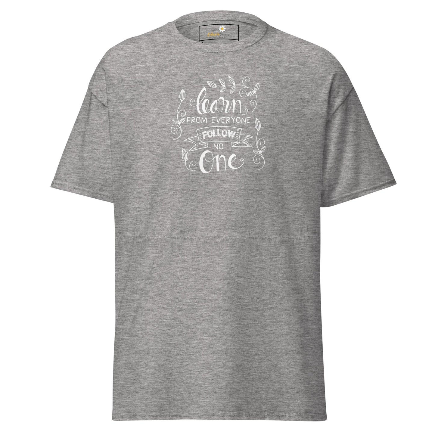 Unisex classic t-shirt - TEXT LEARN FROM EVERYONE - REGULAR - Sport Grey / S