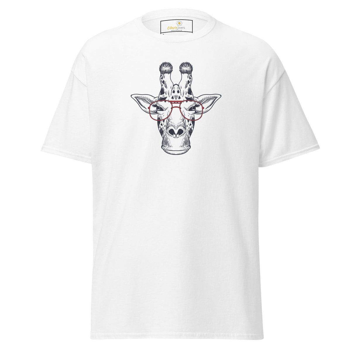 Unisex classic tee - WILD LIFE FUN GIRAFFE GLASSES - REGULAR - White / S