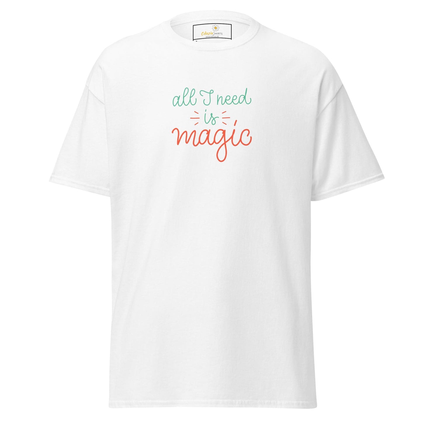 Unisex classic tee - TEXT ALL I NEED IS MAGIC - REGULAR - White / S