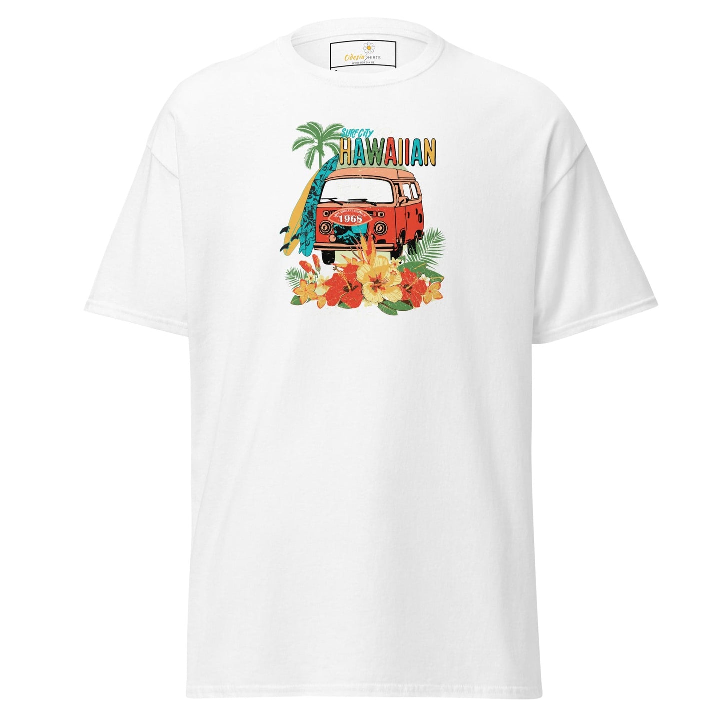 Unisex classic tee - SUMMER HAWAIAN VAN - REGULAR - White / S