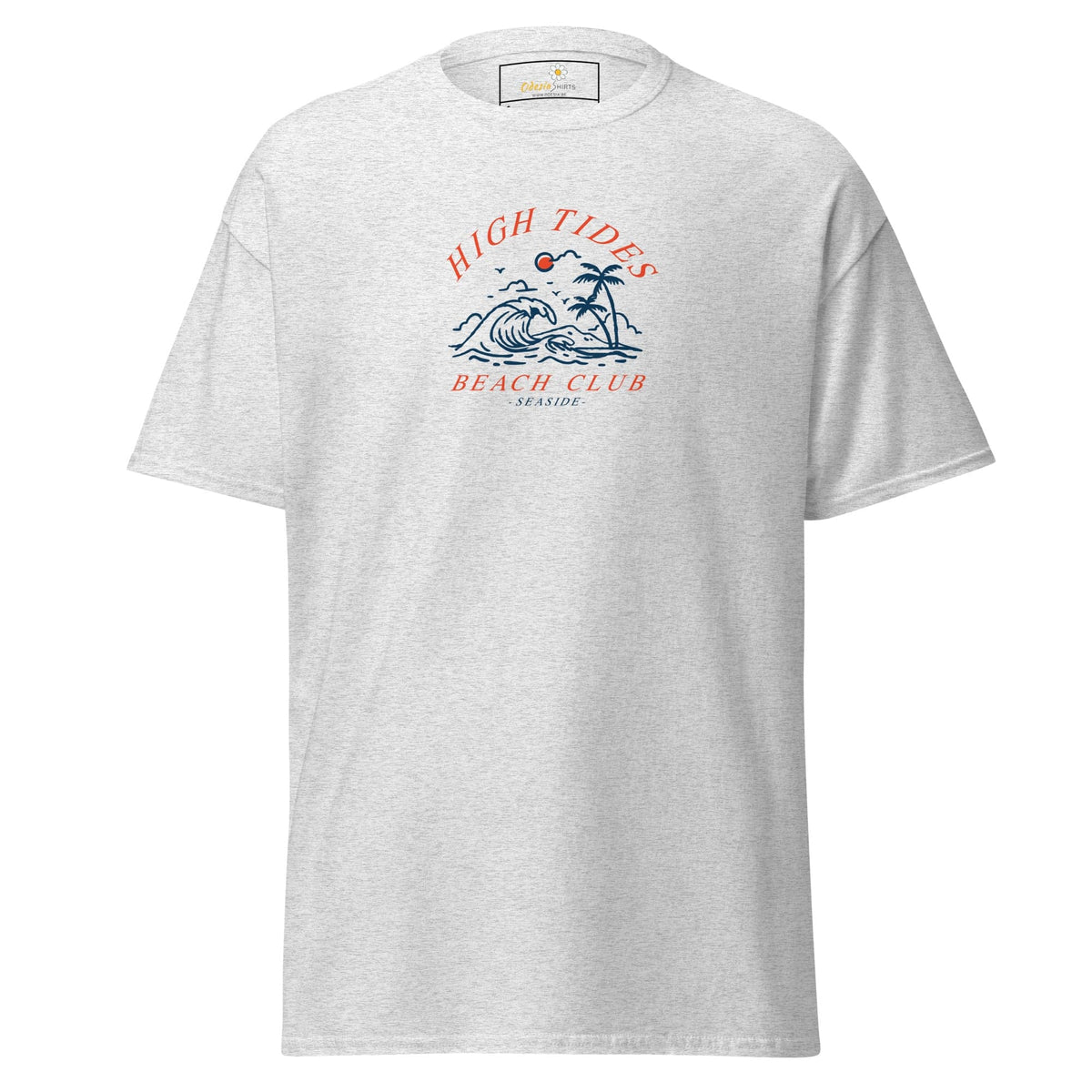 Unisex classic t-shirt - SUMMER HIGH TIDES BEACH CLUB - REGULAR - Ash / S