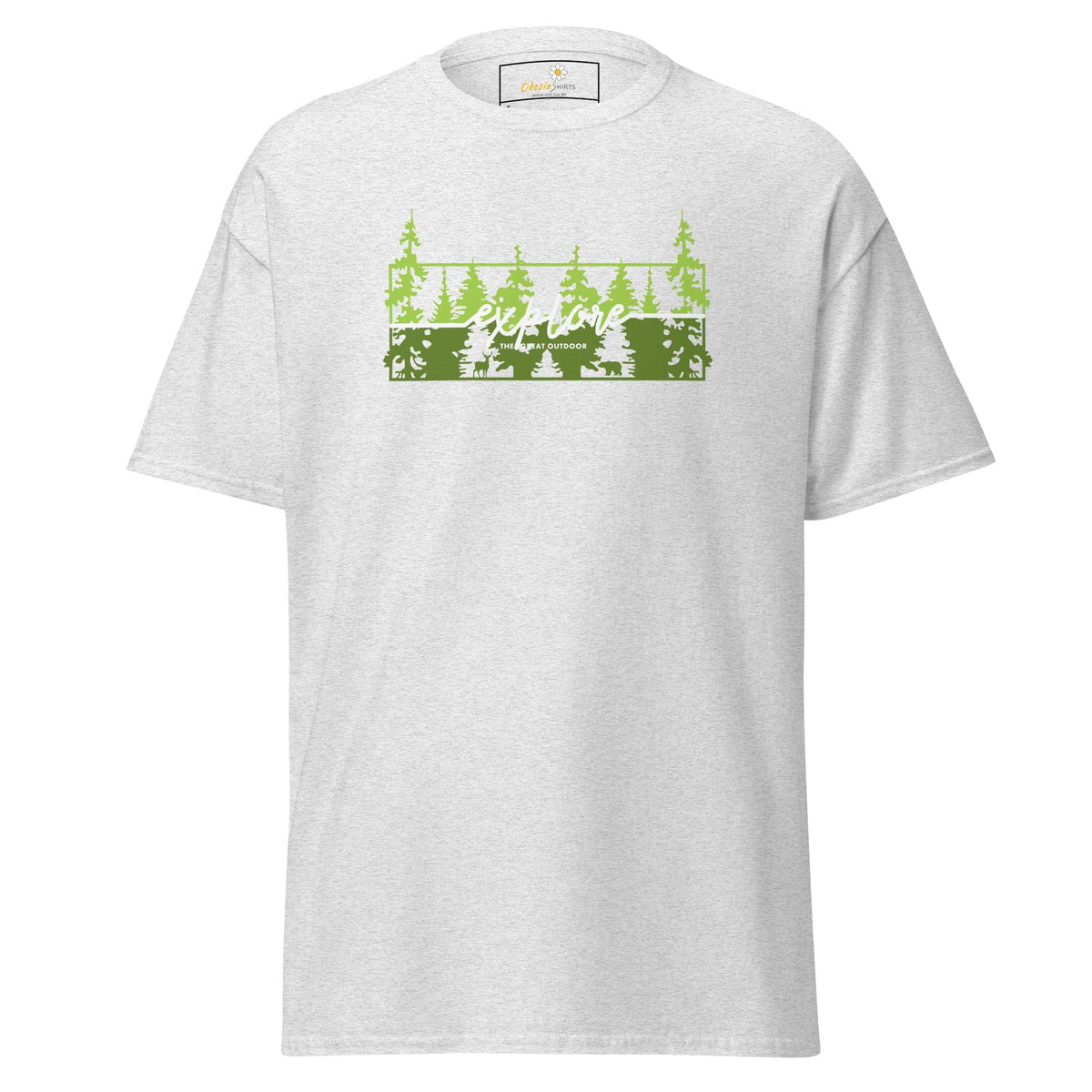 Unisex classic t-shirt - ADVENTURE EXPLORE TREES- REGULAR - Ash / S