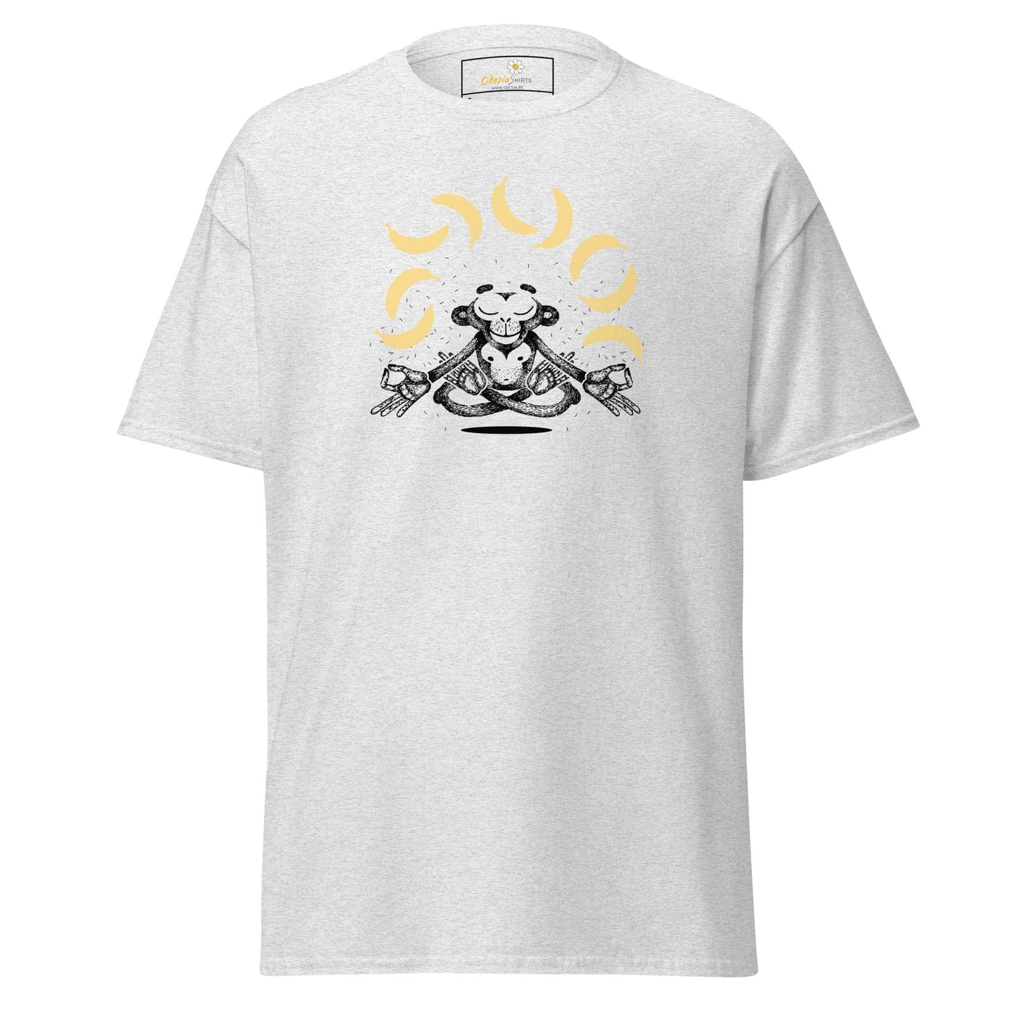 Unisex classic t-shirt - FUN MONKEY BANANA - REGULAR - Ash / S