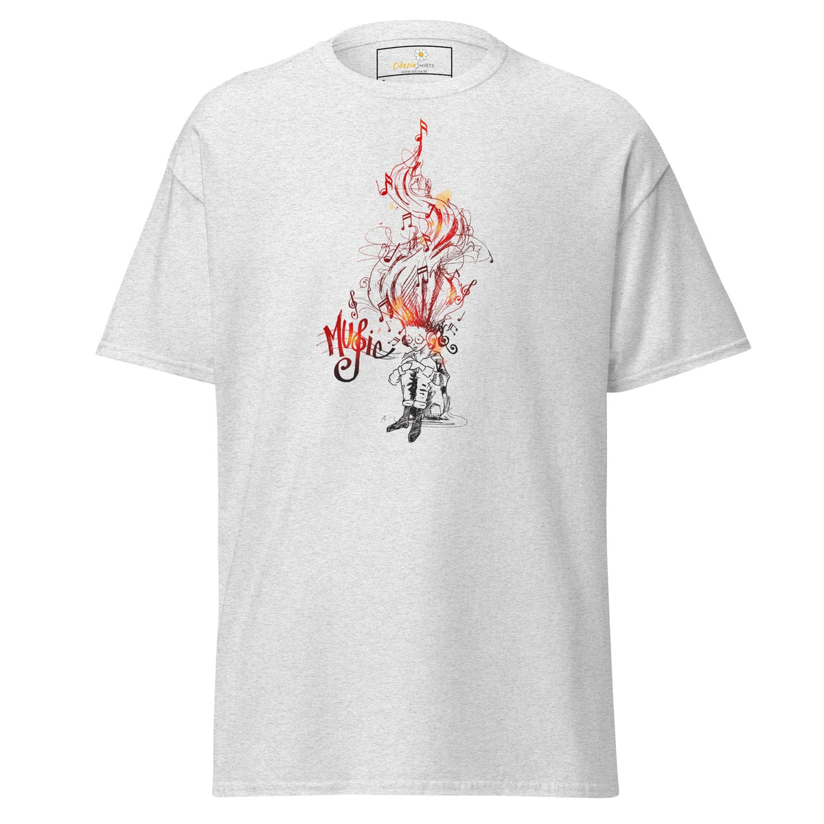 Unisex classic t-shirt - MUSIC GUY THOUGHTS - REGULAR - Ash / S
