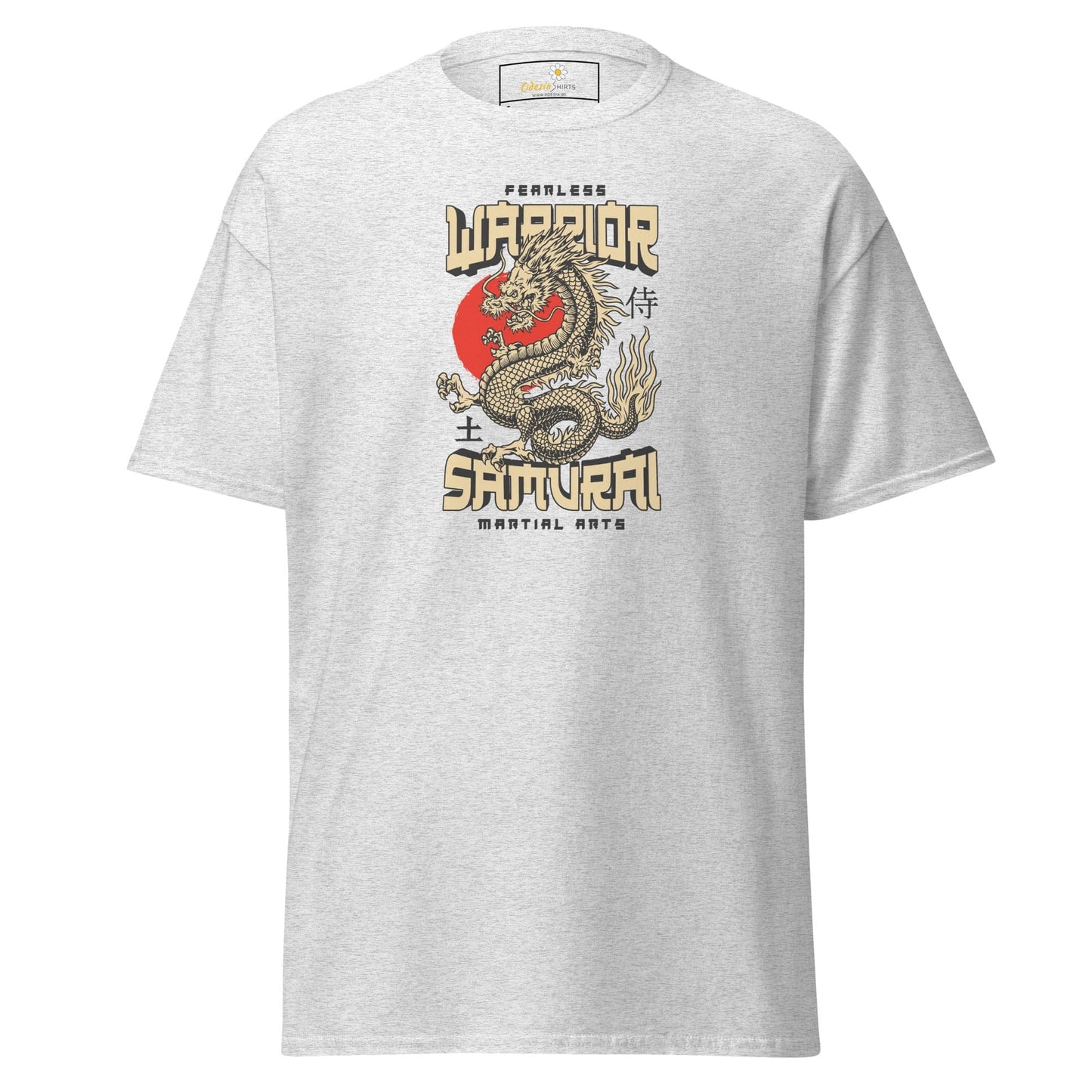 Unisex classic t-shirt - MYSTIC FEARLESS DRAGON - REGULAR - Ash / S