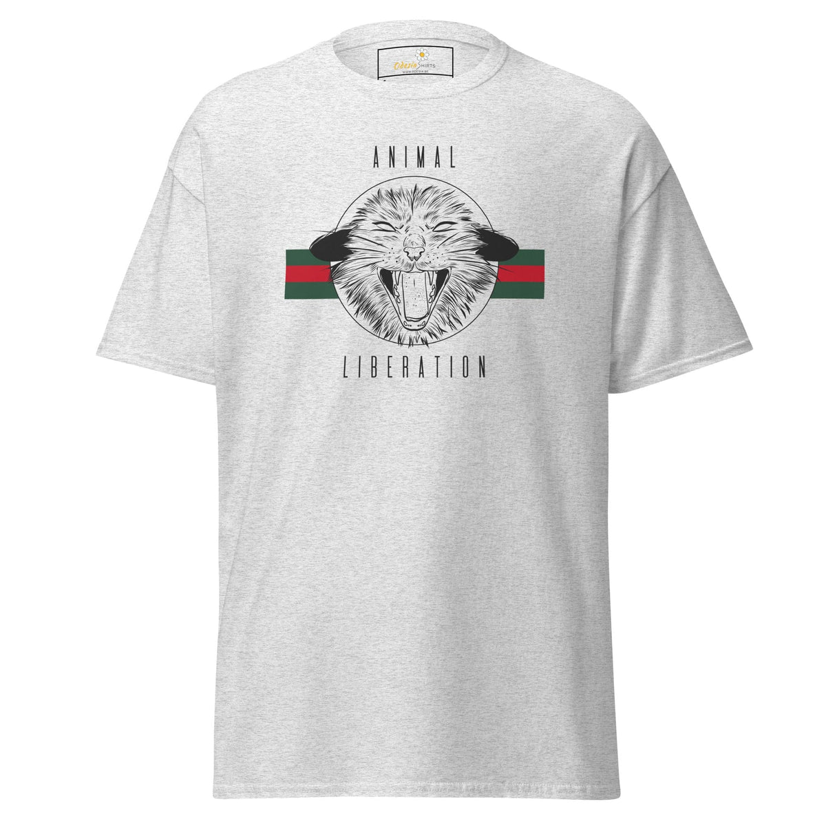 Unisex classic t-shirt - VEGAN ANIMAL LIBERATION - REGULAR - Ash / S