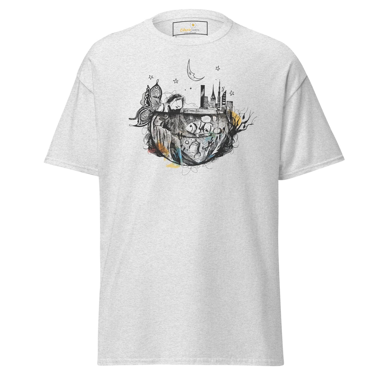 Unisex classic t-shirt - FANTASY GIRL FISHBOWL - REGULAR - Ash / S