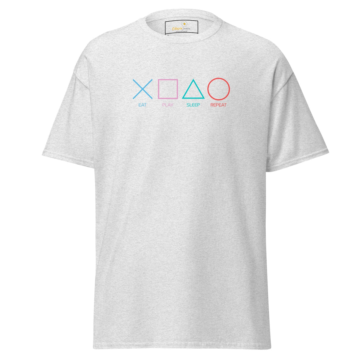 Unisex classic t-shirt - GAMERS PLAY BUTTONS - REGULAR - Ash / S