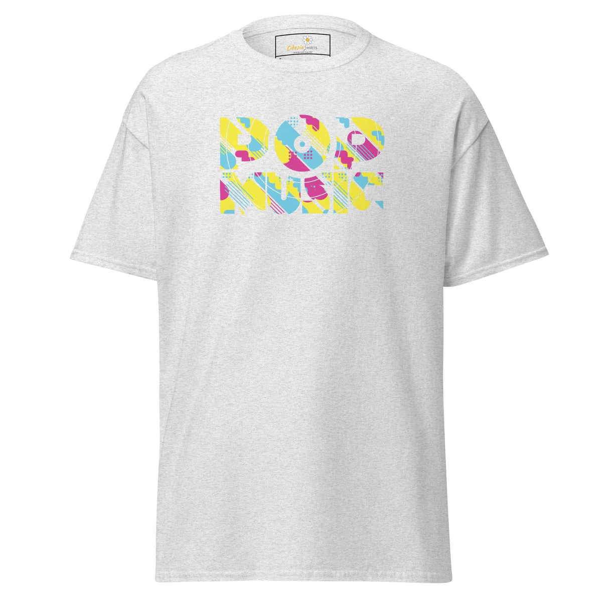 Unisex classic t-shirt - MUSIC POP VINTAGE - REGULAR - Ash / S