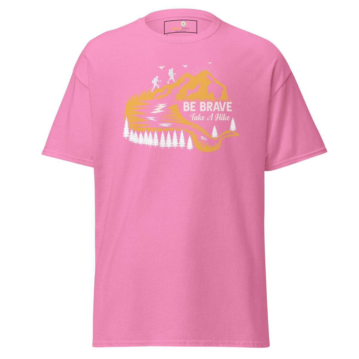 Unisex classic t-shirt - ADVENTURE BE BRAVE WANDER - REGULAR - Azalea / S