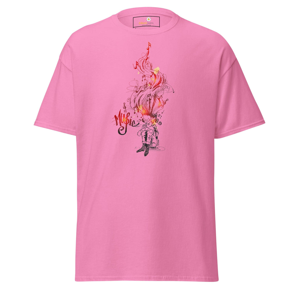 Unisex classic t-shirt - MUSIC GUY THOUGHTS - REGULAR - Azalea / S