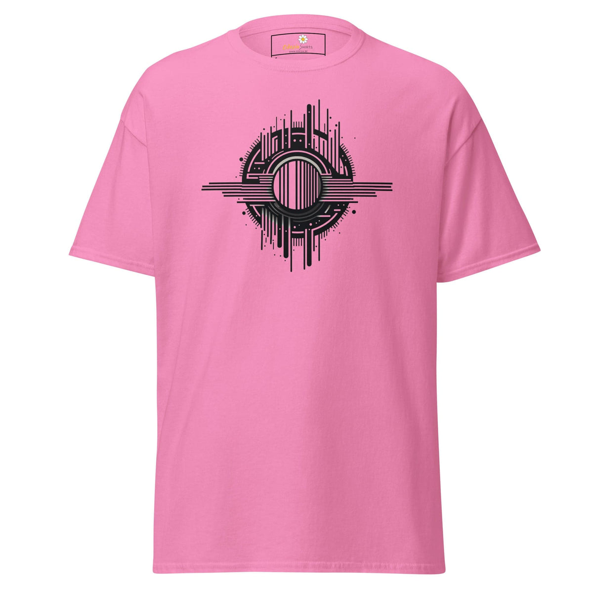 Unisex classic t-shirt - ABSTRACT SPHERE LINES - REGULAR - Azalea / S