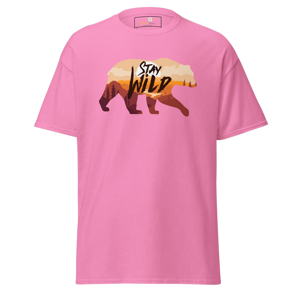 Unisex classic t-shirt - ADVENTURE WILD LIFE STAY WILD - REGULAR - Azalea / S