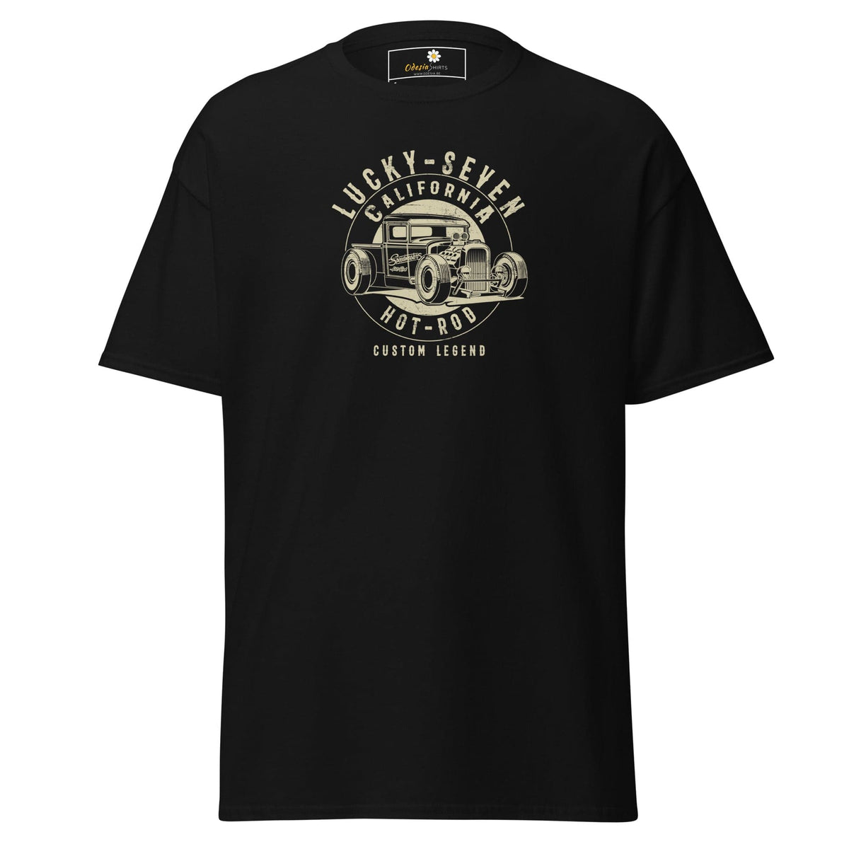 Unisex classic t-shirt - MOTOR LUCKY SEVEN - REGULAR - Black / S