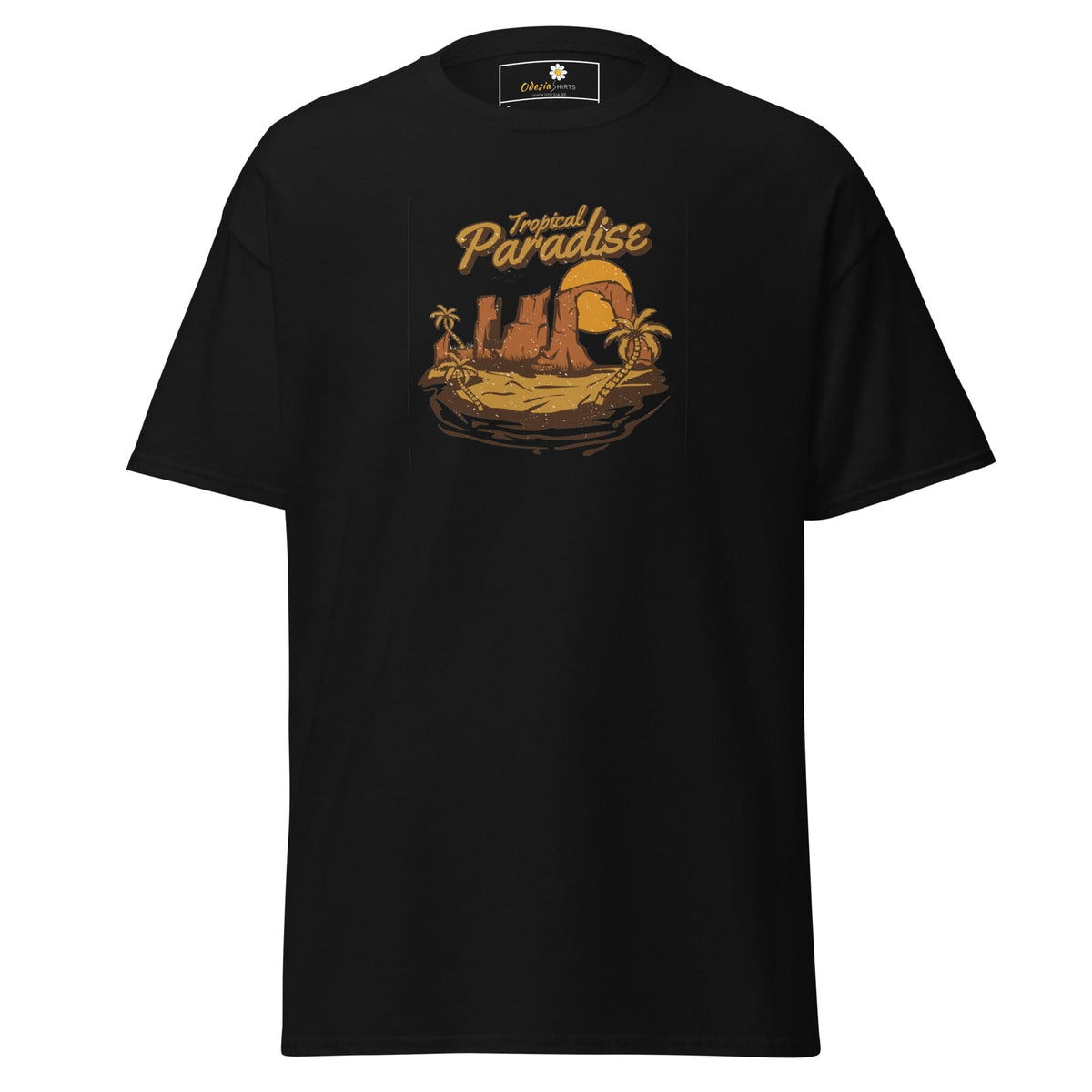 Unisex classic t-shirt - SUMMER TROPICAL PARADISE - REGULAR - Black / S