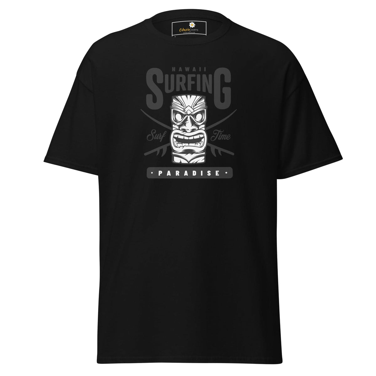Unisex classic t-shirt - SUMMER HAWAI SURFING PARADISE - REGULAR - Black / S