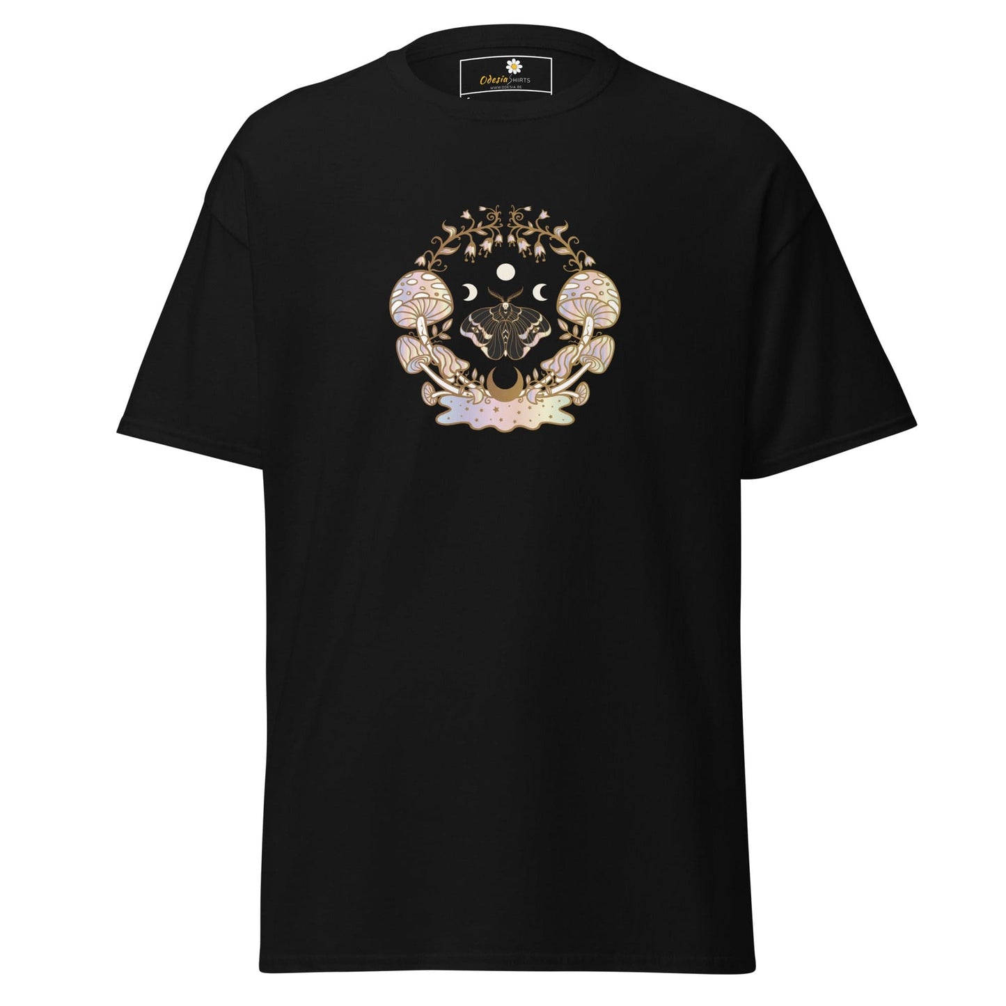 Unisex classic t-shirt - MYSTIC MAGIC MUSHROOMS - REGULAR - Black / S