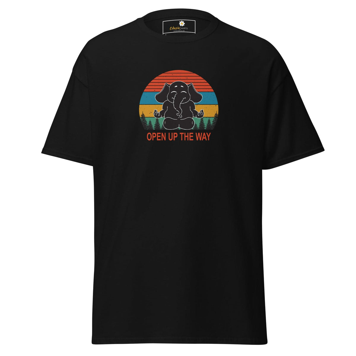 Unisex classic t-shirt - WILDLIFE ELEPHANT SPIRITUAL - REGULAR - Black / S